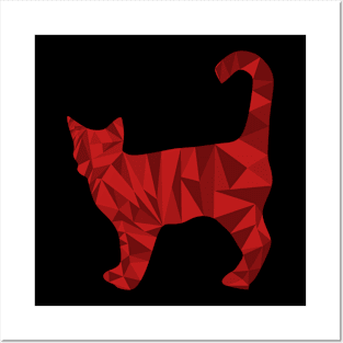 Cat-Abstract Triangle Posters and Art